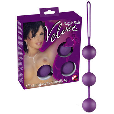 You2Toys Velvet Balls Triple, фиолетовые, Три вагинальных шарика