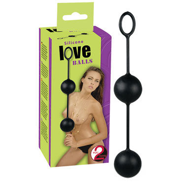 You2Toys Love Balls, черные, Вагинальные шарики с эффектом вибрации