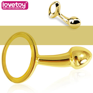 LoveToy Luxury, золотая, Золотая анальная втулка