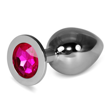 LoveToy Large, рубиновый, Увеличенная серебряная втулка с рубиновым кристаллом