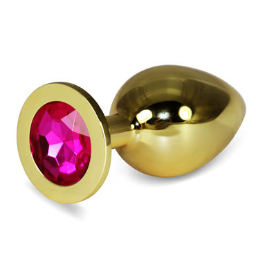 LoveToy Large, золотой, Увеличенная золотая втулка с рубиновым кристаллом
