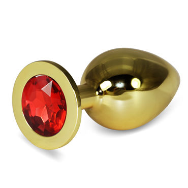 LoveToy Large, красный, Увеличенная золотая втулка с красным кристаллом