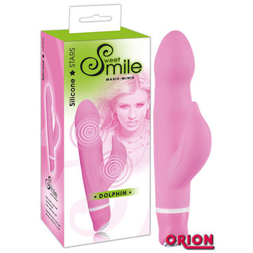 Smile Dolphin, розовый, Вибратор с двумя моторчиками розовый