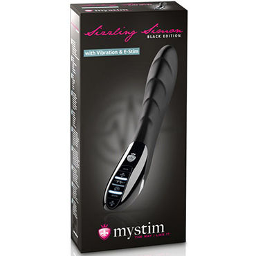 Mystim Sizzling Simon E-Stim Vibe Black Edition - Вибратор для электростимуляции в новом цвете - купить в секс шопе