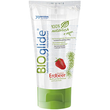 Bioglide Strawberry, 80 мл, Натуральная смазка со вкусом клубники