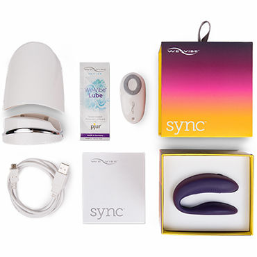 We-Vibe Sync, фиолетовый - Вибратор для пар, подстраивающийся под анатомические особенности тела - купить в секс шопе