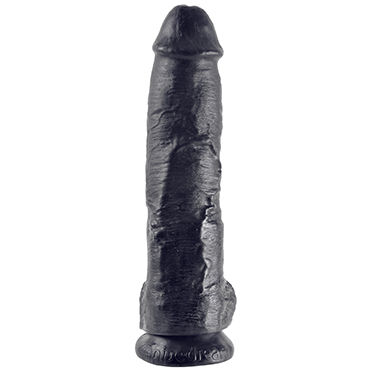 Pipedream King Cock With Balls 25 см, черный - фото, отзывы