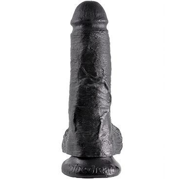 Pipedream King Cock With Balls 20 см, черный - фото, отзывы