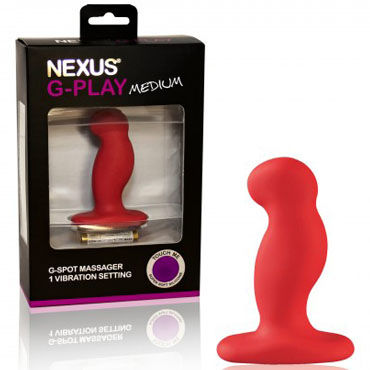 Nexus G-play Medium, красный - Водонепроницаемый вибратор унисекс - купить в секс шопе