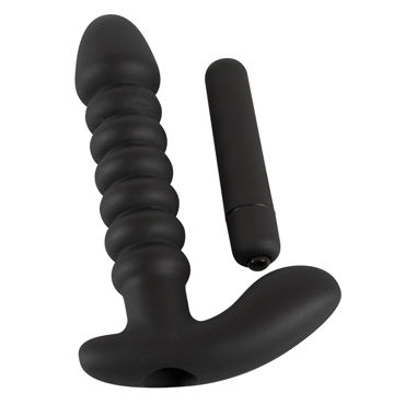 You2Toys Black Velvets Vibrating Medium - Анальный вибратор среднего размера - купить в секс шопе