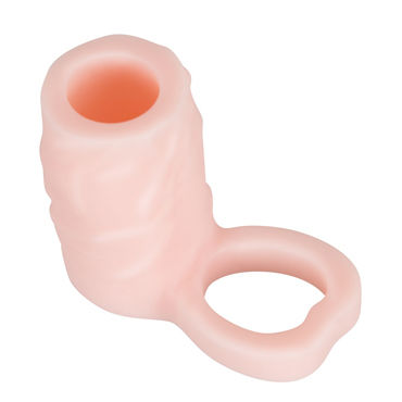 Nature Skin Sleeve&Ring - Насадка на пенис с кольцом для мошонки - купить в секс шопе