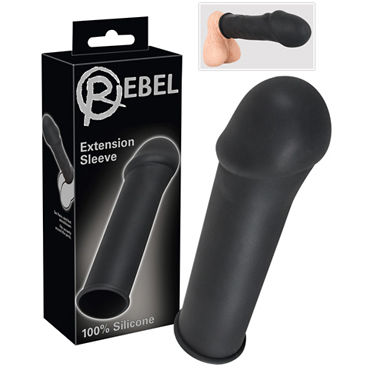 Rebel Extension Sleeve, черная, Насадка для пениса