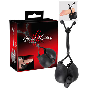 Bad Kitty Ball Bag, черное, Кольцо-вибростимулятор для мошонки