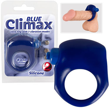 You2Toys Blue Climax, синее, Виброкольцо для пениса