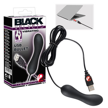 You2Toys Black Velvets USB Bullet, USB-вибратор