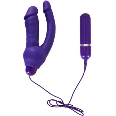 You2Toys Double Pleasure Vibe, фиолетовый, Вибратор анально-вагинальный с пультом