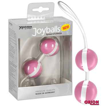 Joy Division Joyballs Trend, розово-белые, Вагинальные шарики
