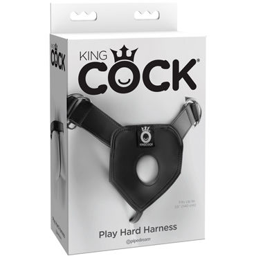 PipeDream King Cock Play Hard Harness, черные, Трусики-крепление для фаллоимитаторов