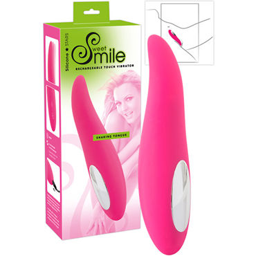 Smile Lay-on Vibrator Shaking Tonque, розовый, Клиторальный вибратор