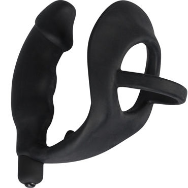 Orion Black Velvets Cock Ring with Vibration, черное - фото, отзывы