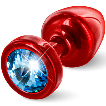 Diogol Anni, красная, Втулка с голубым кристаллом Swarovski
