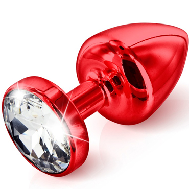 Diogol Anni, красная, Втулка с прозрачным кристаллом Swarovski