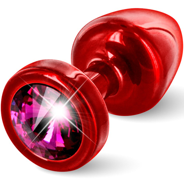 Diogol Anni, красная, Втулка с фиолетовым кристаллом Swarovski