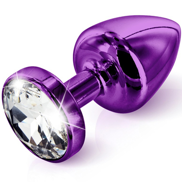 Diogol Anni, фиолетовая, Втулка с прозрачным кристаллом Swarovski