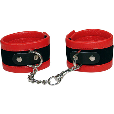 Bad Kitty Handcuffs, красные, Наручники из искуственной кожи