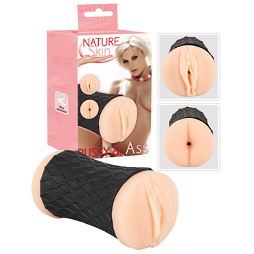 Nature Skin Pussy & Ass Masturbator, телесный, Мастурбатор вагина и анус