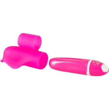 Smile Little Dolphin, розовый - Пальчиковый вибратор - купить в секс шопе
