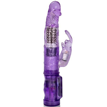 California Exotic Petite Jack Rabbit, фиолетовый - Вибратор с клиторальным стимулятором - купить в секс шопе