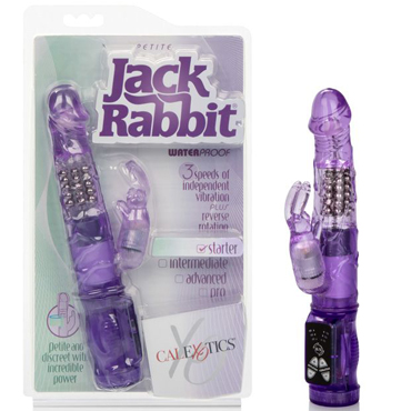 California Exotic Petite Jack Rabbit, фиолетовый, Вибратор с клиторальным стимулятором