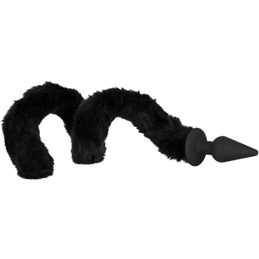 Bad Kitty Plug + Tail, черная, Анальная пробка с хвостиком и другие товары Bad Kitty с фото