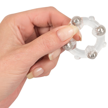Seven Creations Stud Ring, прозрачное - Кольцо для пениса с шариками - купить в секс шопе