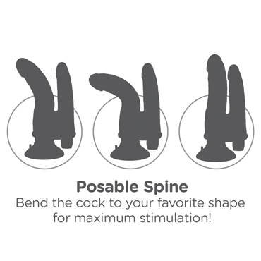 Новинка раздела Секс игрушки - PipeDream King Cock Double Vibrating Double Penetrator, черный