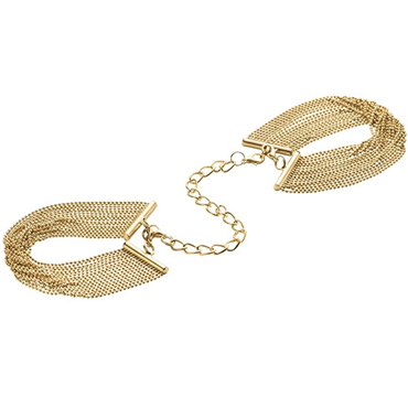 Bijoux Magnifique Metallic chain Handcuffs / Bracelets, золотые - Наручники из цепочек - стильные браслеты - купить в секс шопе