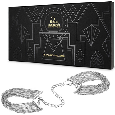 Bijoux Magnifique Metallic chain Handcuffs / Bracelets, серебристые, Наручники из цепочек - стильные браслеты и другие товары Bijoux Indiscrets с фото