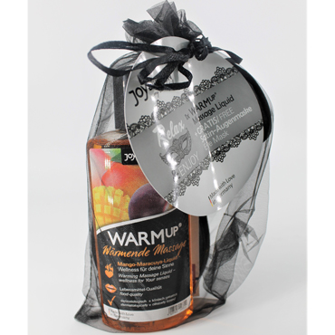 JoyDivision WARMup Mango-Maracuya & Mask, 150 мл, Съедобный разогревающий массажный гель Манго-Маракуйя и маска