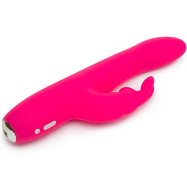 Happy Rabbit Curve Slim, розовый - Вибратор с клиторальной стимуляцией - купить в секс шопе