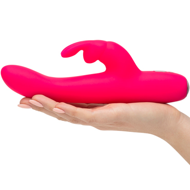 Happy Rabbit Curve Slim, розовый, Вибратор с клиторальной стимуляцией и другие товары Happy Rabbit с фото