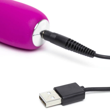Happy Rabbit Realistic Slim, фиолетовый - Реалистичный вибратор с клиторальной стимуляцией - купить в секс шопе