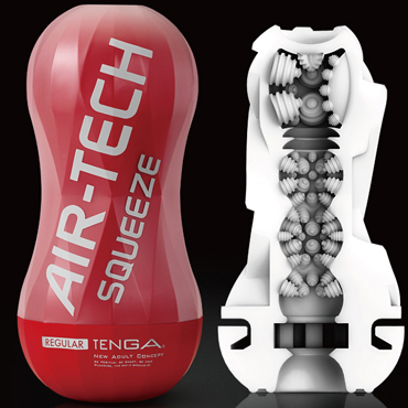Tenga Air-Tech Squeeze Regular, красный - фото, отзывы