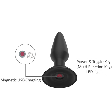 Magic Motion Equinox, черная - Анальная пробка с вибрацией - купить в секс шопе