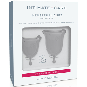 Pipedream Jimmyjane Intimate Care Menstrual Cups, прозрачный, Набор менструальных чаш