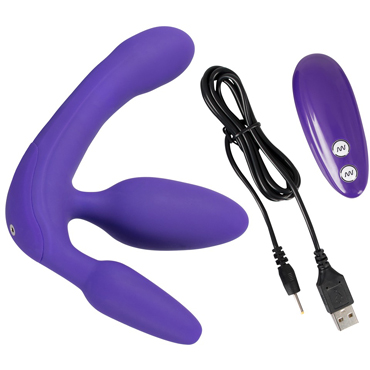 You2Toys Vibrating Strapless Strap-On 3, фиолетовый — фото 2
