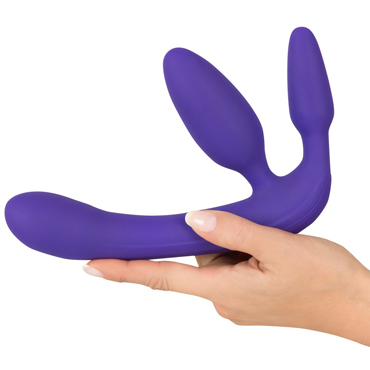 You2Toys Vibrating Strapless Strap-On 3, фиолетовый — фото 3