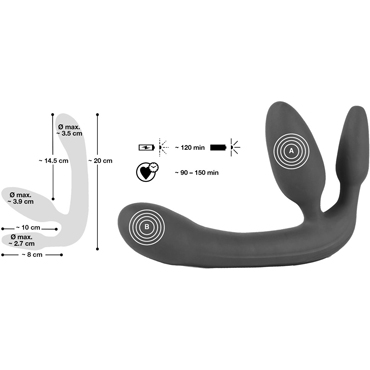 You2Toys Vibrating Strapless Strap-On 3, фиолетовый — фото 6