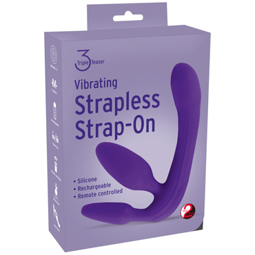 You2Toys Vibrating Strapless Strap-On 3, фиолетовый — фото 7