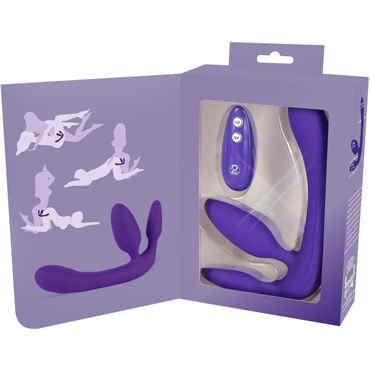 You2Toys Vibrating Strapless Strap-On 3, фиолетовый — фото 8